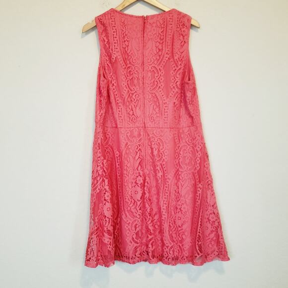 Maurices Pink Sleeveless Lace Dress Barbiecore Womens Plus 18 - Picture 2 of 8